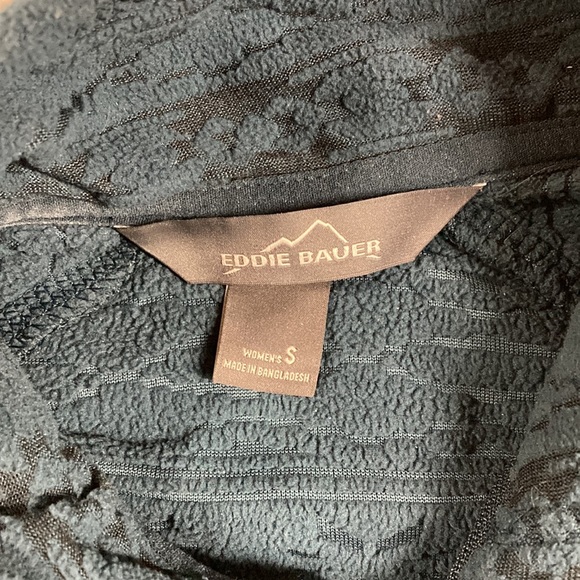 Eddie Bauer Fleece 1/2 Zip Up PullOn Baselayer Blue Women’s Small Textured - Picture 2 of 8